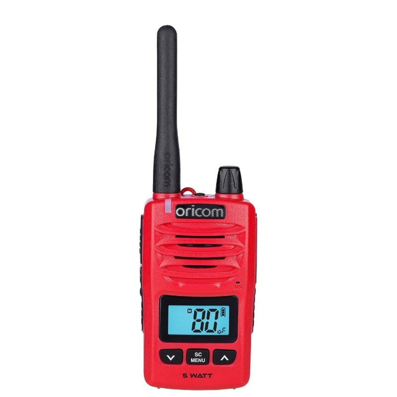 ORICOM DTX600 Red Waterproof IP67 5 Watt Handheld UHF CB Radio