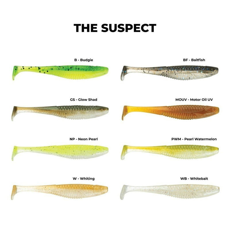 8 Pack of 2.75 Inch Rapala Crush City The Suspect Soft Plastic Fishing Lures