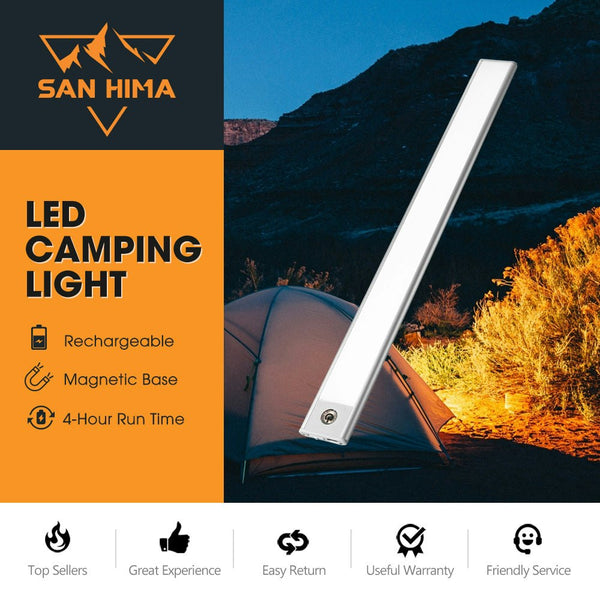 San Hima LED Strip Light Magnetic Portable Rechargeable Camping Fishing Lamp