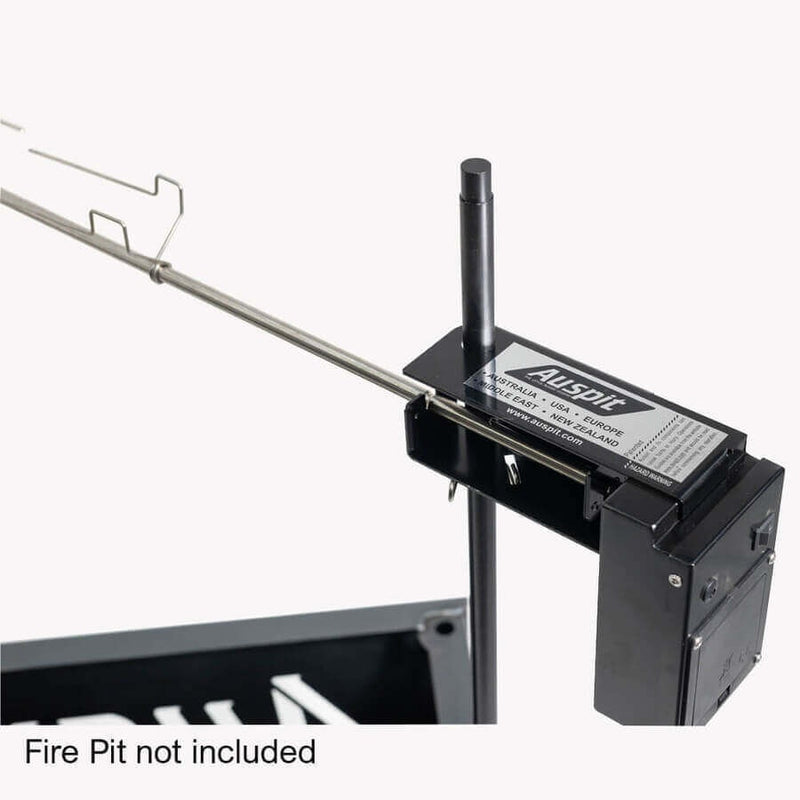 Auspit Original Compact Portable Spit Rotisserie Package (Firepit Not Included)