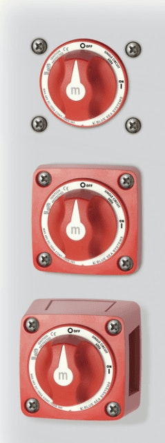 Blue Sea m-Series Mini On-Off Battery Switch with Knob - Red