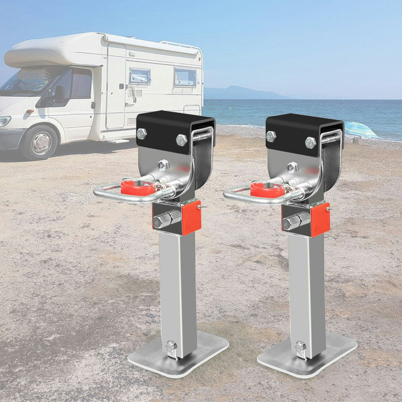 Manan 2X 410mm-545mm Drop Down Corner Steadies Legs 1200LB Caravan Trailer Steel