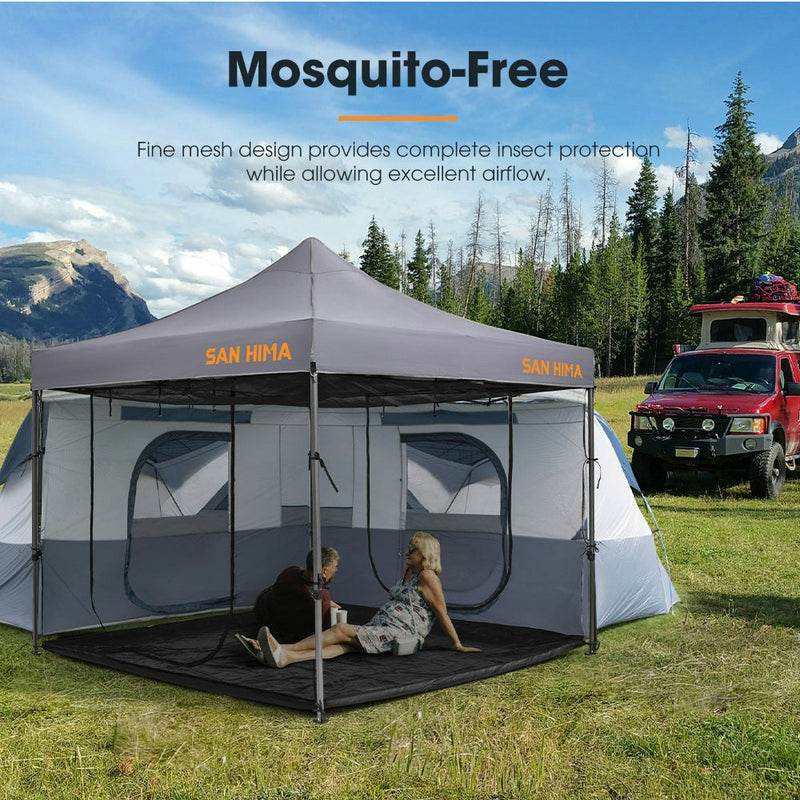 San Hima 3m x 3m Gazebo With Screen House Portable Pop Up Outdoor Camping