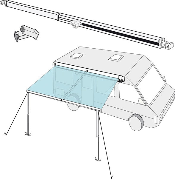 Fiamma 98655A007 Straight Centre Rafter - Suit F45/F65/F80 Awnings