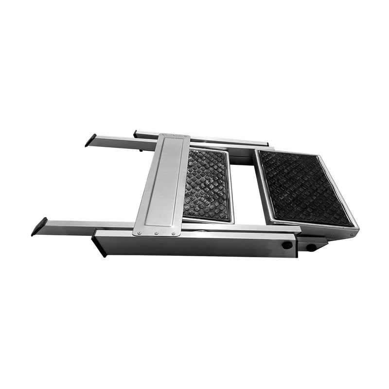 Double folding portable caravan stepladder