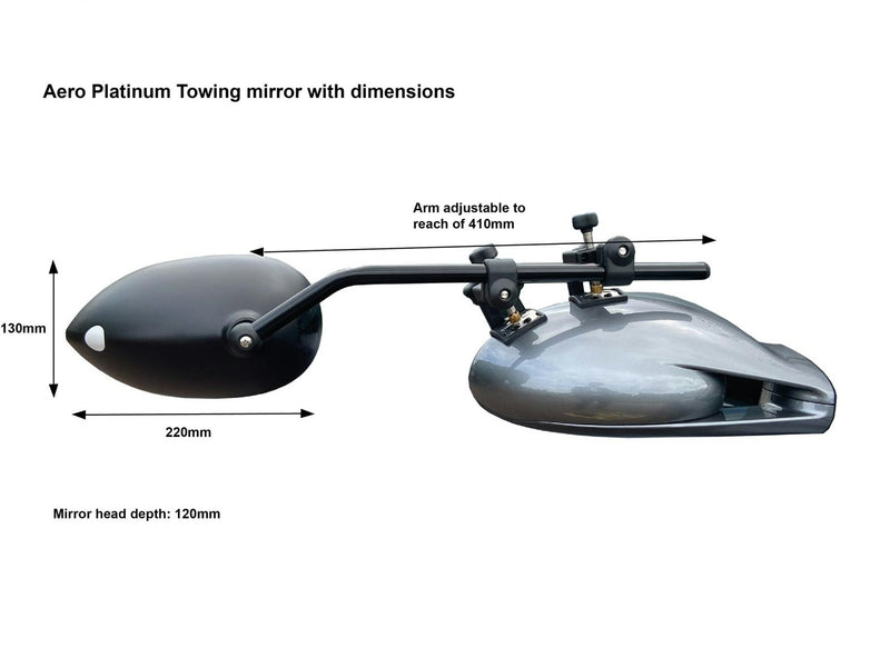 Milenco Aero Platinum Mirror Towing Twin Pack MIL6606