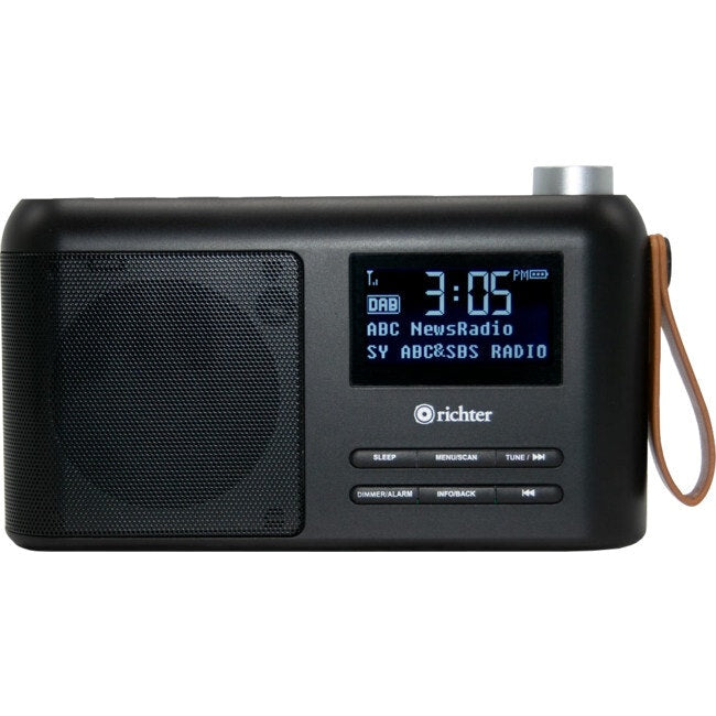 Richter Portable DAB+ Digital FM Radio LCD Display w/Bluetooth Black Music/Audio