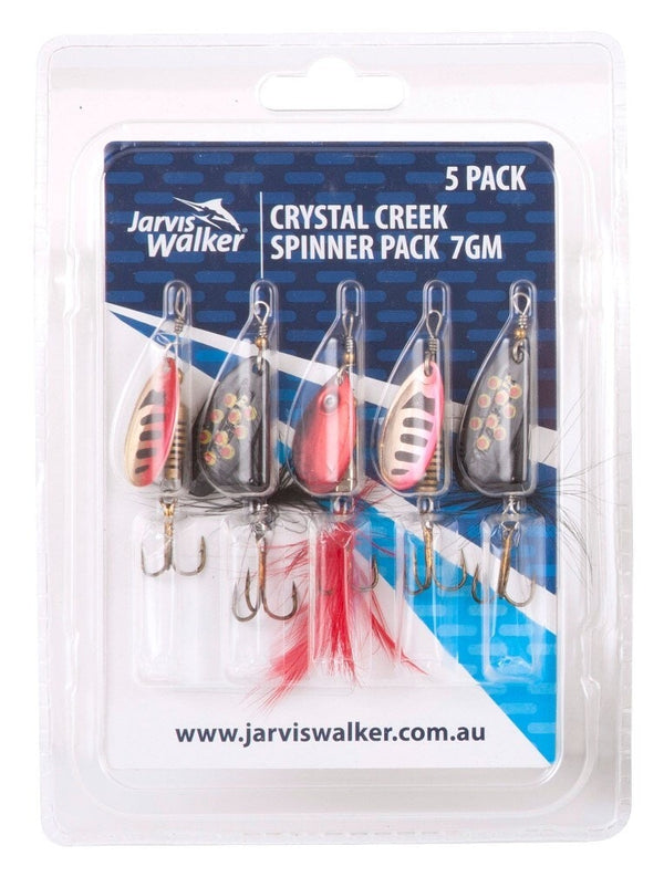 5 Pack of 7gm Jarvis Walker Crystal Creek Spinnerbait Lures