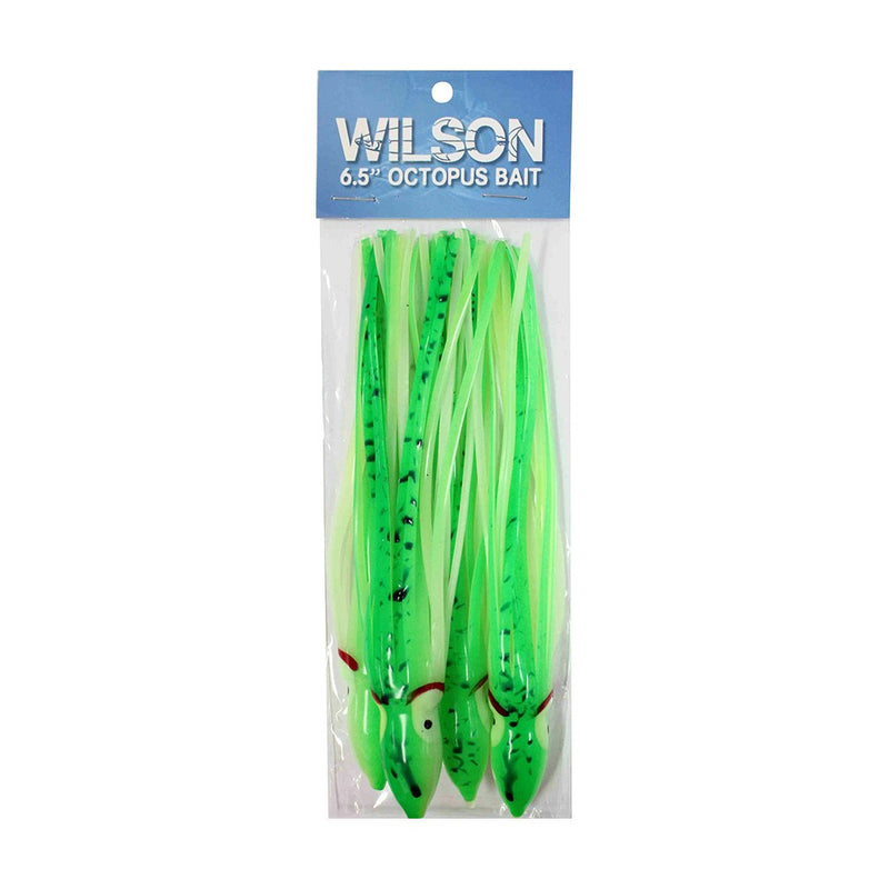 4 Pack of Wilson 7 Inch Vinyl Octopus Squid Skirts - Squid Tails-Trolling Skirts