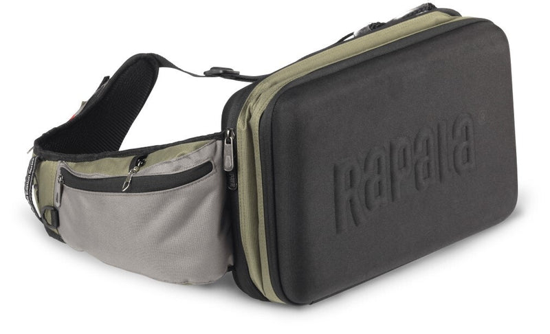 Rapala Fishing Tackle Sling Bag with Padded Shoulder Strap and 2 Tackle Trays