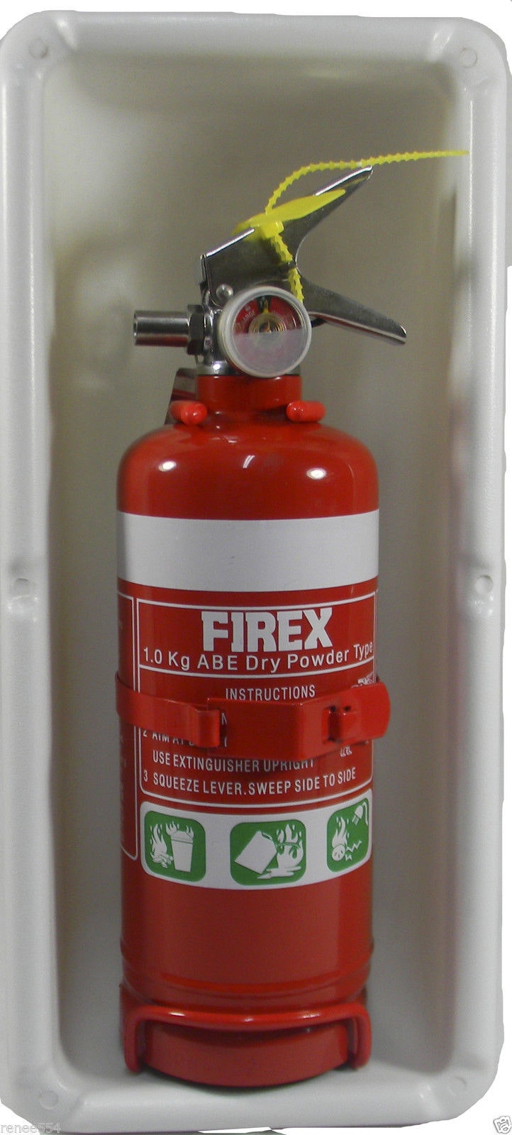 Fire Extinguisher Box - White