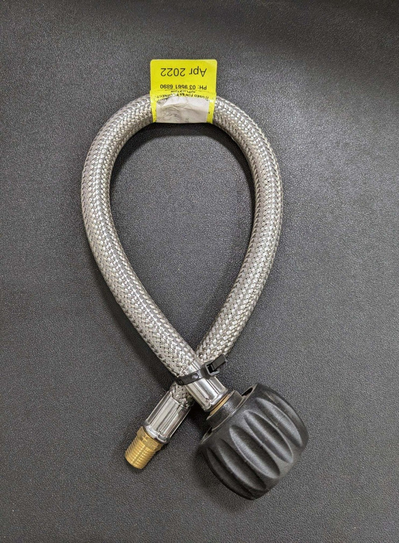 Plenty River Plumbing PR5350 Single Gas Regulator Flexi Hose 450mm