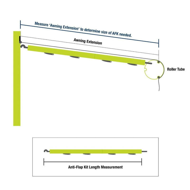 Aussie Traveller Medium Anti Flap Kit  (2200-2300mm White)