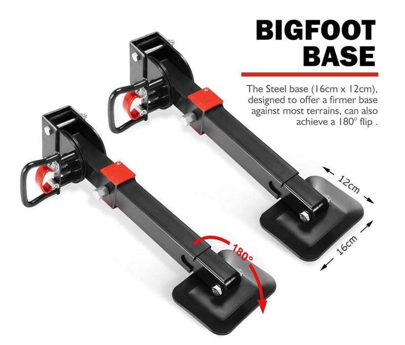 2x 400mm Corner Legs Drop Down W/Handle Steel Base 1200LBS