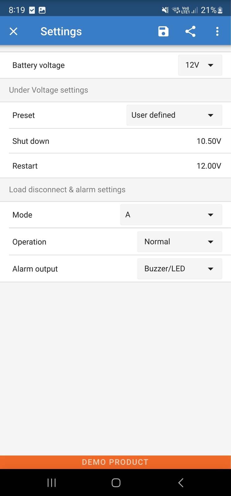 Victron Smart BatteryProtect 12/24V-220A Bluetooth Low Voltage Disconnect