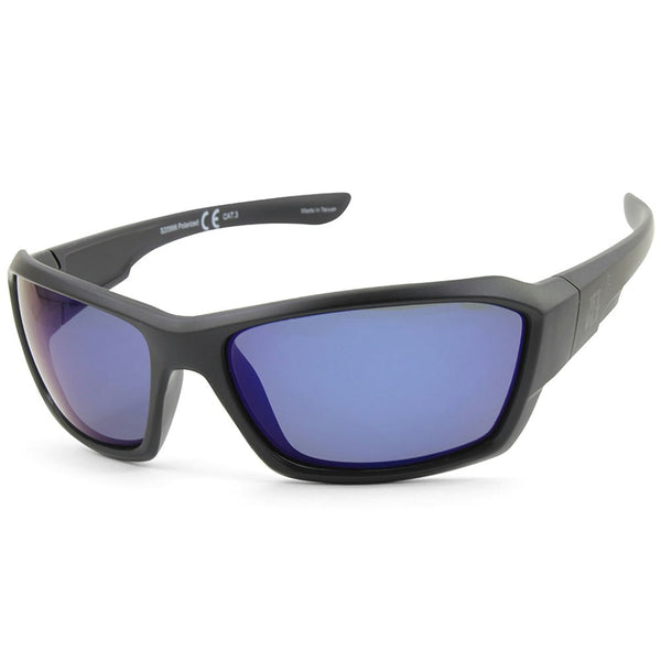 Jetpilot GP1 Matte Black/Blue Mirror Polarised Floating Sunglasses S20996