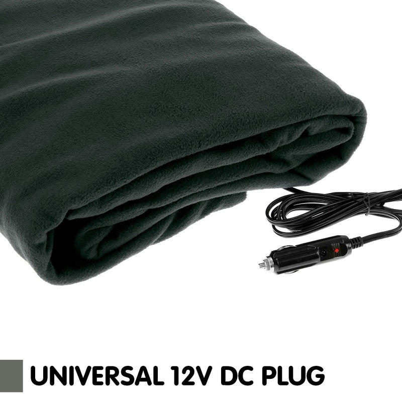 Laura Hill Heated Electric Car Blanket 150x110cm 12V - Black