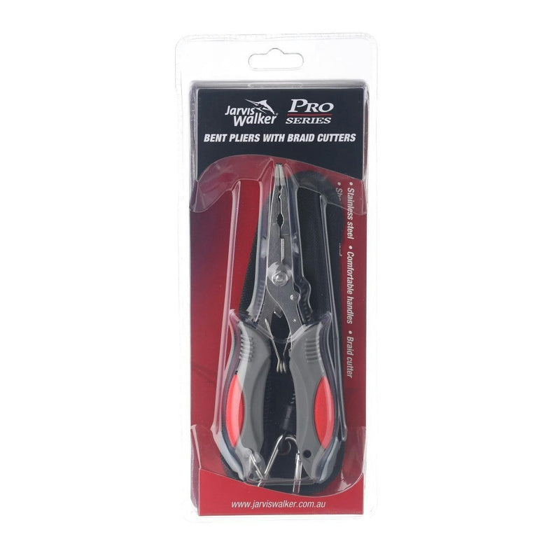 Jarvis Walker Pro Series Bent Nose Fishing Pliers With Braid Cutters