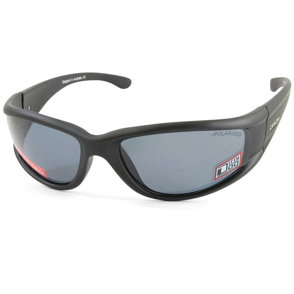 Dirty Dog Banger 53637 Satin Black/Grey Polarised Men's Sport Sunglasses