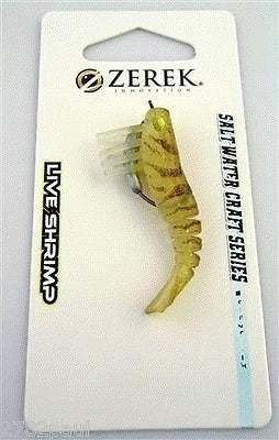 50mm Zerek Live Shrimp Pre Rigged Lumo Eyes Jointed Body Lure