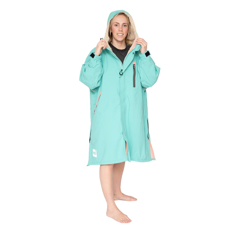 Women's Long Sleeve Pro Change Robe EVO - Icebergs Aqua