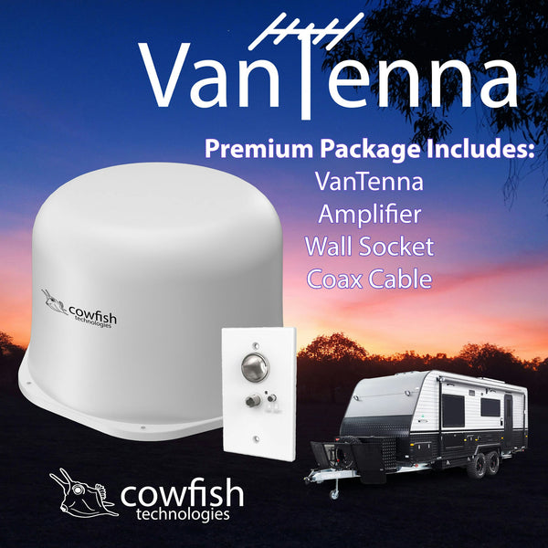 Cowfish VanTenna Premium - HD TV antenna, complete package