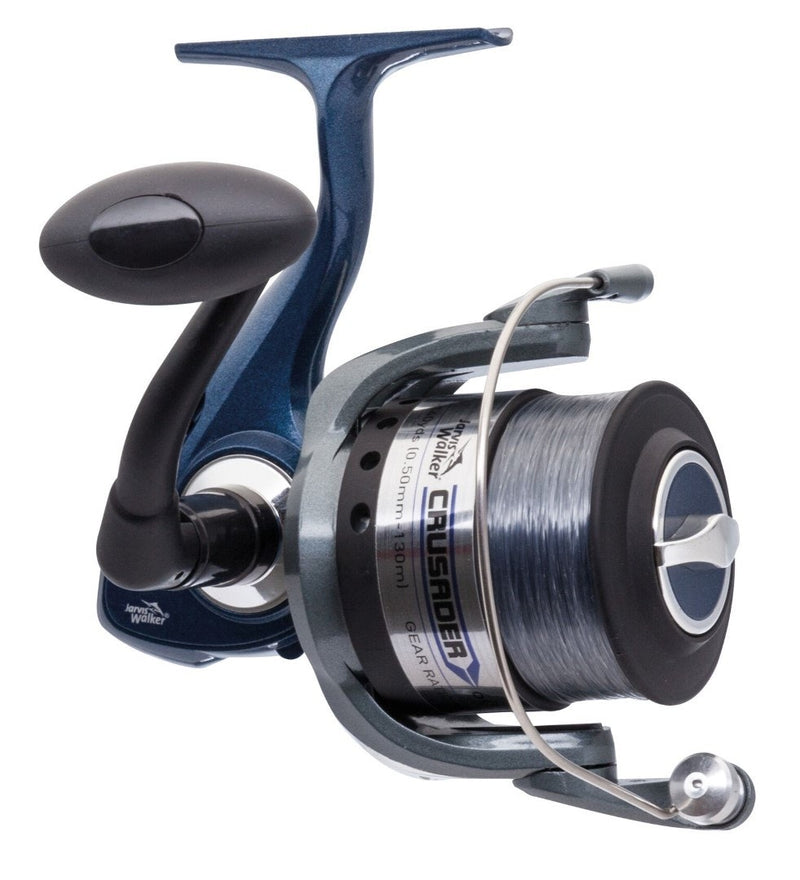 Jarvis Walker Crusader Fishing Reel - Spinning Reel Spooled with Line