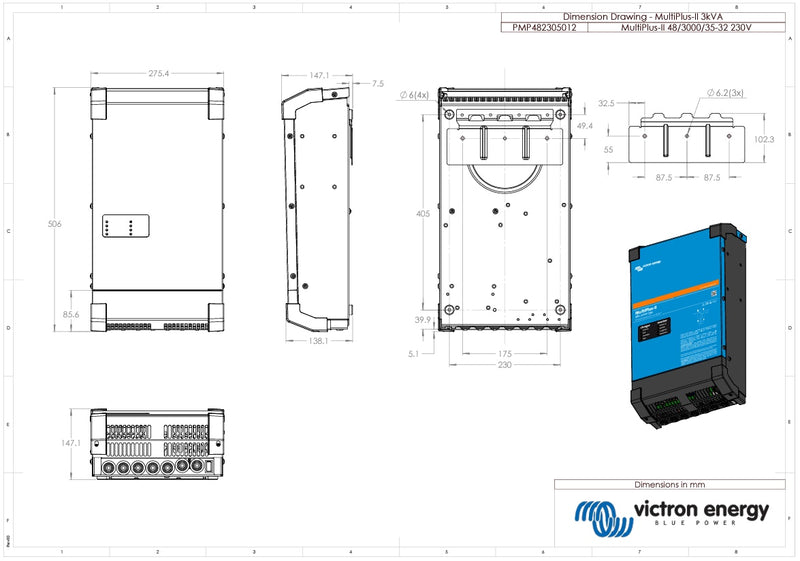 Victron 48V 3000VA MultiPlus-II 48/3000/35-32 Inverter/Charger