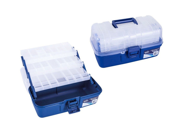 Jarvis Walker 3 Tray Clear Top Fishing Tackle Box - Tackle Storage Box -Tool Box