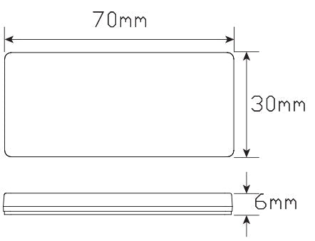 LED Autolamps 7030A Amber Reflex Reflector Twin Blister