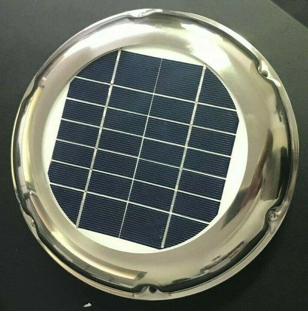 Chrome 2.5w Solar Power Ventilation Fan (requires sunlight to operate)