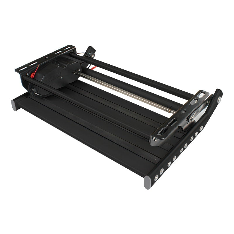 Black Single 12v Electric Caravan Step with LED Light