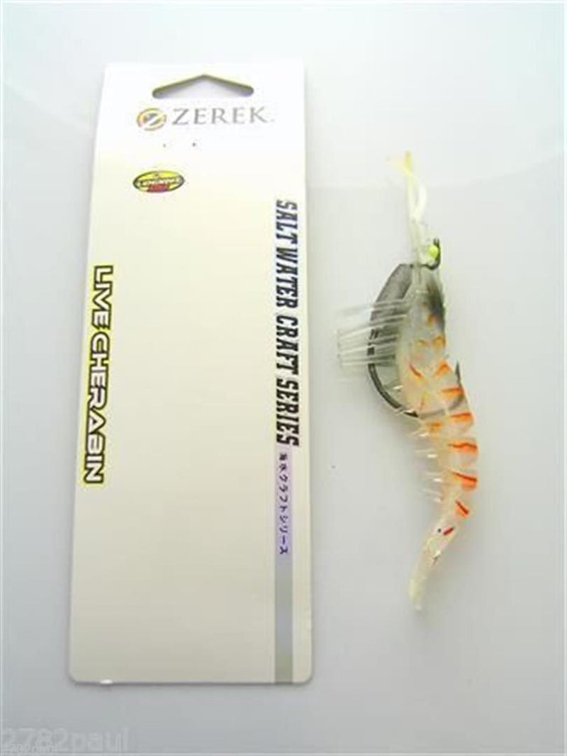 100mm Zerek Live Cherabin Pre Rigged Lumo Eyes Fishing Lure - Built in Rattle Chamber