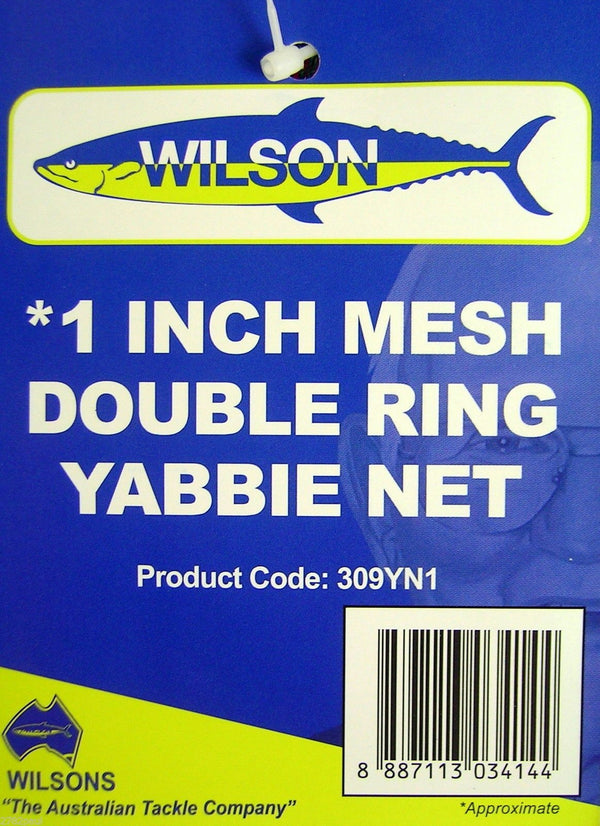 4 X Wilson Double Ring Yabbie Nets With 1 Inch Mesh-Drop Net-Four Pack-Red Claw