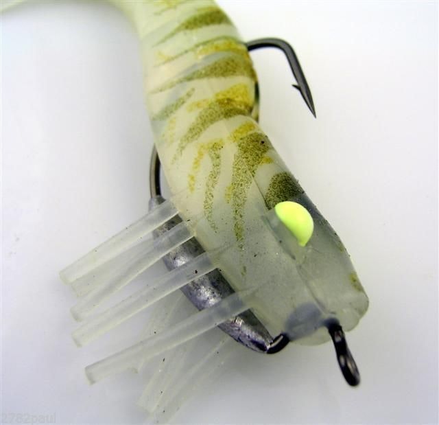 50mm Zerek Live Shrimp Pre Rigged Lumo Eyes Jointed Body Lure