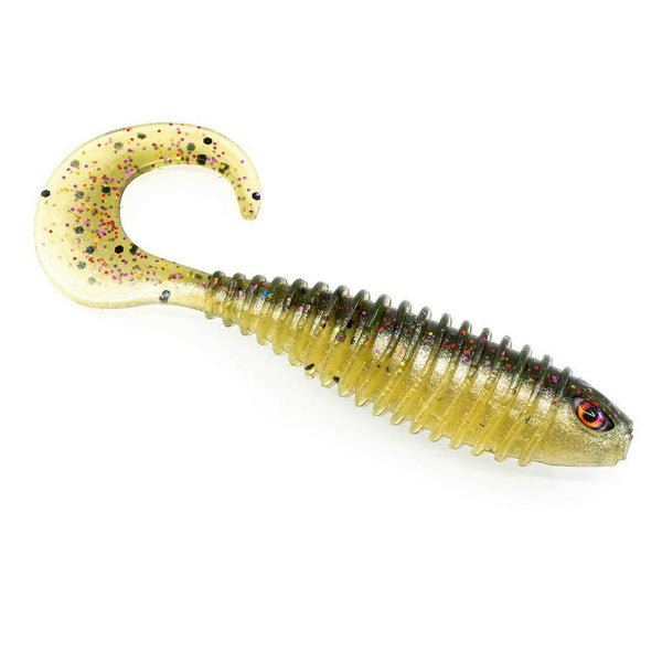 5 Pack of Chasebait 4 Inch Curly Tail Soft Plastic Fishing Lures