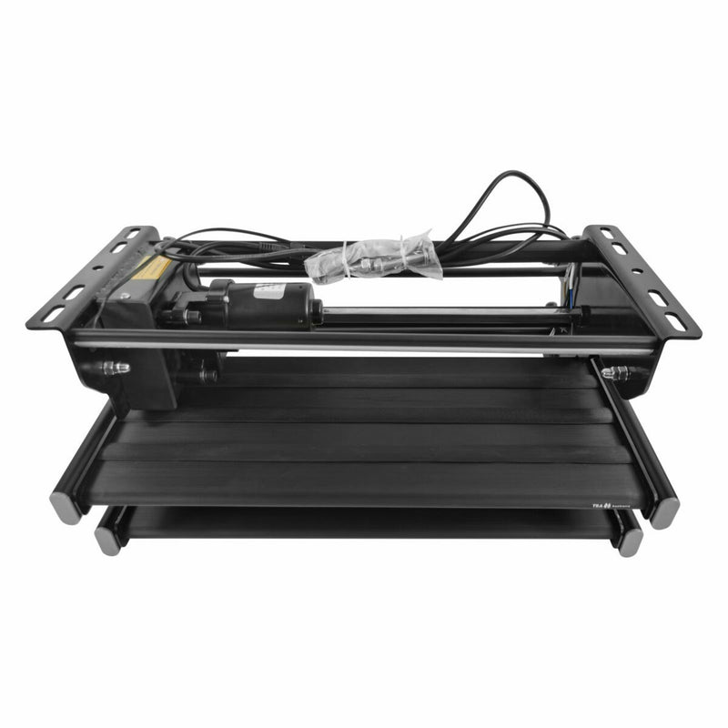 Black Double 12v Electric Caravan Step with LED Light