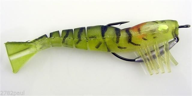 89mm Zerek Live Shrimp Pre Rigged Lumo Eyes Jointed Body Lure