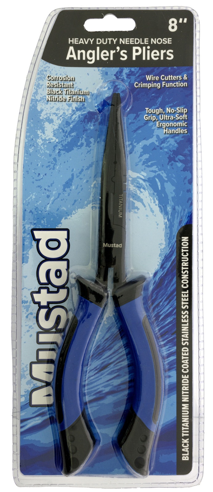 Mustad 8 Inch Heavy Duty Needle Nose Fishing Pliers