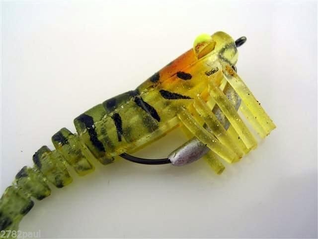 50mm Zerek Live Shrimp Pre Rigged Lumo Eyes Jointed Body Lure