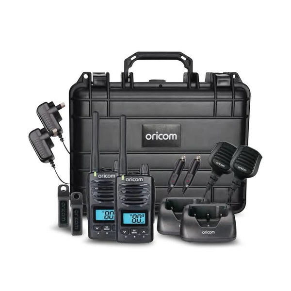 Oricom DTXTP600 5 Watt IP67 Waterproof Handheld UHF CB Radio Trade Pack (Twin Radios)