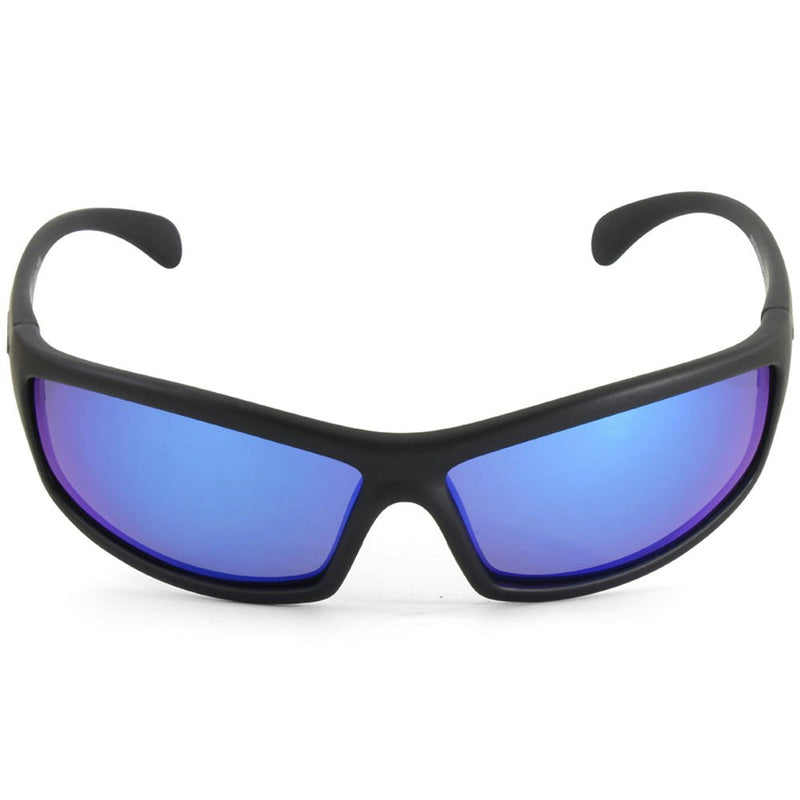 Dirty Dog Swivel Satin Black/Grey-Blue Mirror Polarised Men's Sunglasses 53093