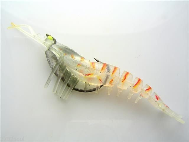 100mm Zerek Live Cherabin Pre Rigged Lumo Eyes Fishing Lure - Built in Rattle Chamber