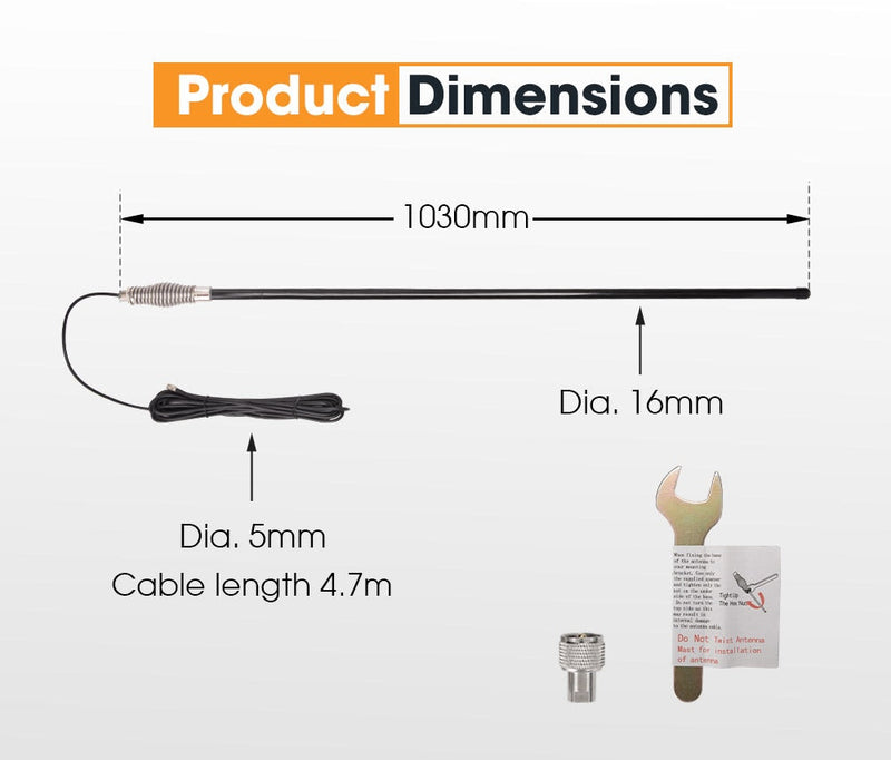 UHF Antenna 1030mm 6.6DBI