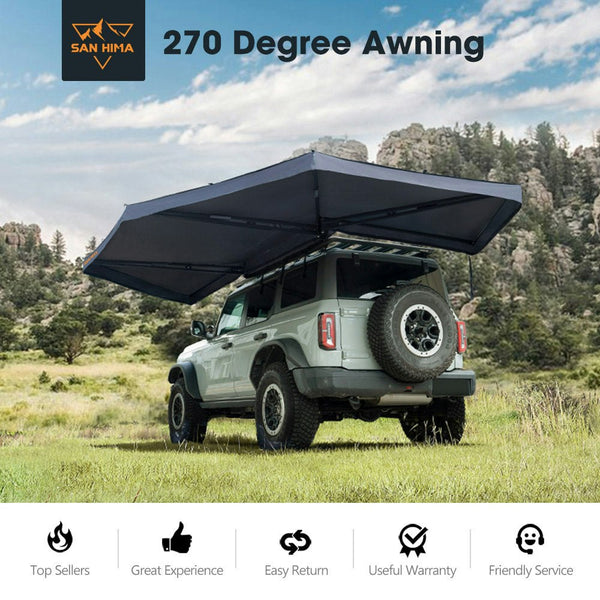 San Hima 270 Degree Free-Standing Awning-Passenger Side 600D Oxford UPF50+ 4WD