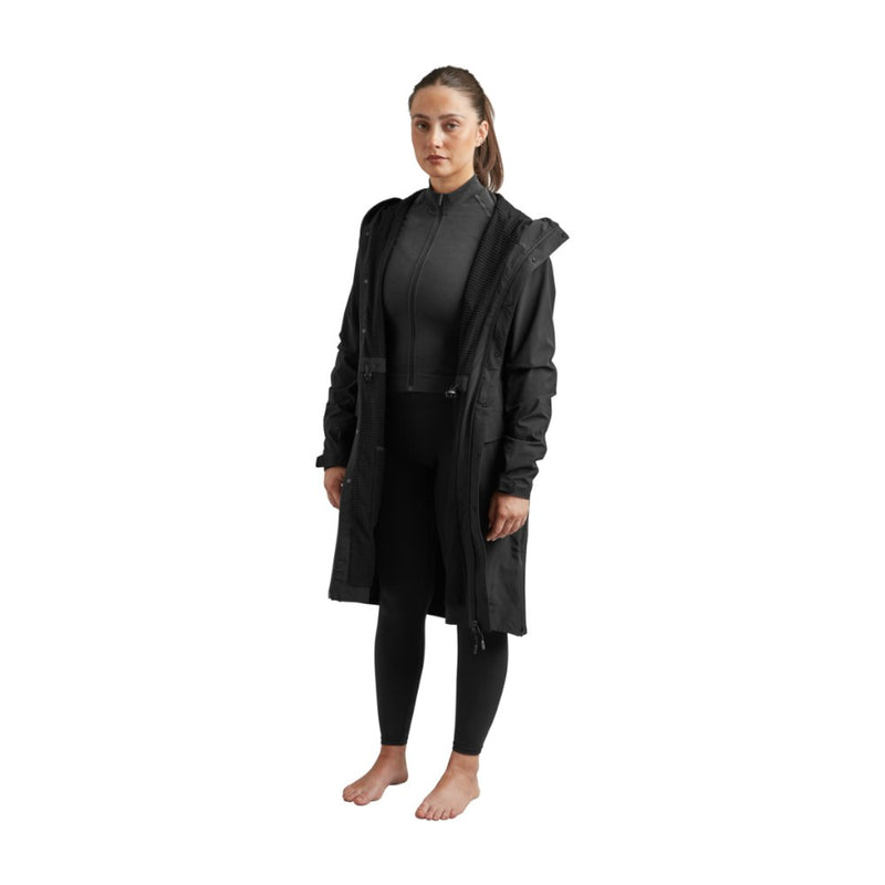 Women's Pursuit Waterproof Lightweight Changing Robe Jacket - Obsidian Black