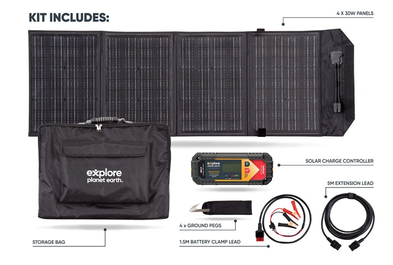 120W Portable Solar Blanket Kit with Controller