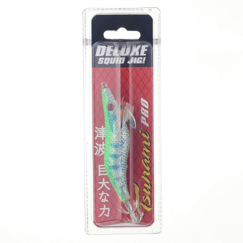 Size 2.5 Green/Blue Tsunami Pro Deluxe Egi Squid Jig Lure