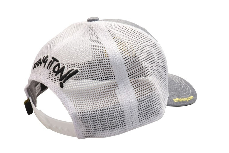 TT Fishing Heather Grey/White Premium Trucker Cap with Snap Closure