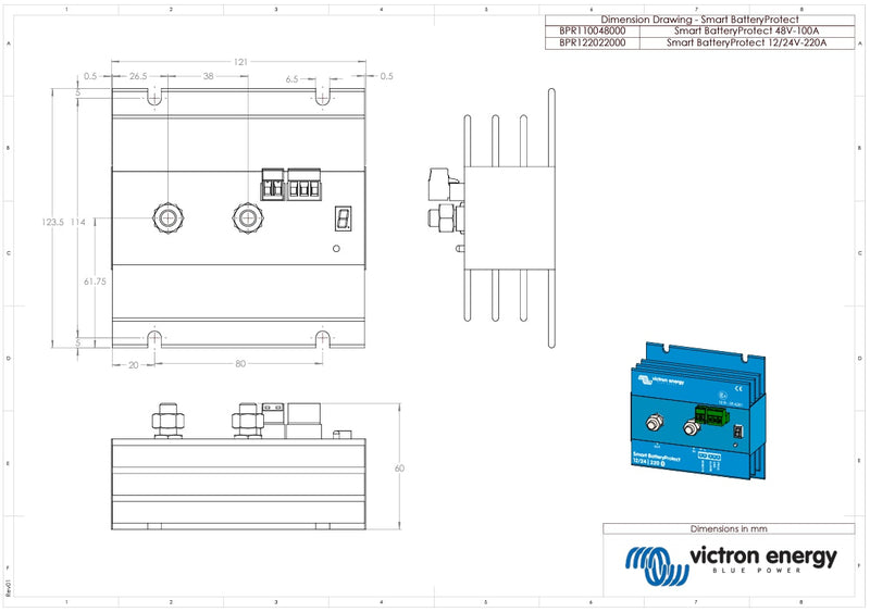 Victron Smart BatteryProtect 12/24V-220A Bluetooth Low Voltage Disconnect